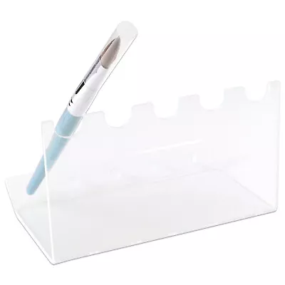 Premium Clear Acrylic 5 Slot Nail Art Brush Pen Display Holder Stand • $5.99