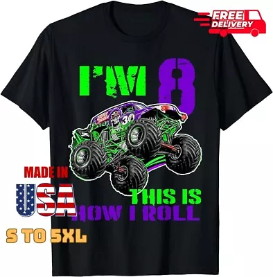 Monster Truck Are My Jam 8 Year Old Boys 8th Birthday Party T-shirt Freeship • $9.21