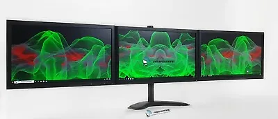 NEC TRIPLE SCREEN MONITOR SETUP BUNDLE+STAND FOR PC HOME OFFICE 3x22  FULL HD • £164.99