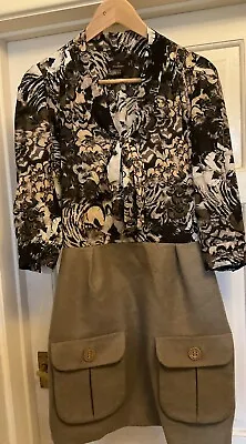 Mulberry Silk/Wool Dress Size 10 • £110