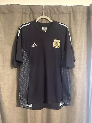 Men’s Adidas Argentina 2002 World Cup Away Soccer Jersey / XL / Blue • $55