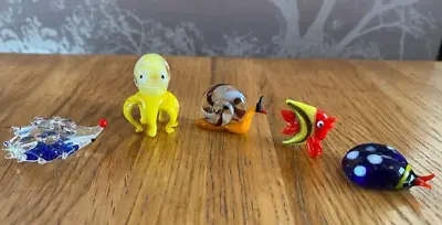 Murano Glass Animal Figures Miniatures Bundle Of 5 Vintage • £40