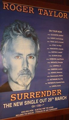 $48.85 • Buy 40x60  HUGE TOUR SUBWAY POSTER~Roger Taylor Surrender 1999 Concert Live Dates~