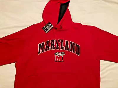 NEW University Of Maryland Colosseum Red Hoodie Sweatshirt XL • $34.36