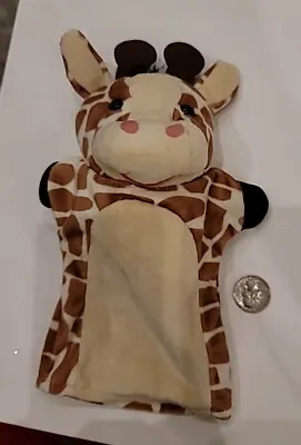 Melissa And Doug Giraffe Hand Puppet Animal Toy Plush Zoo Safari Brown • $6.59
