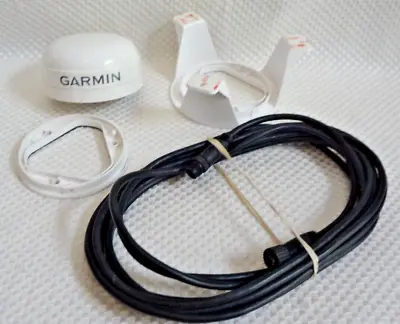 GARMIN GPS19x NMEA 2000 N2k 19x BOAT MARINE GPS SENSOR ANTENNA W/ MOUNTS & CABLE • $149.99