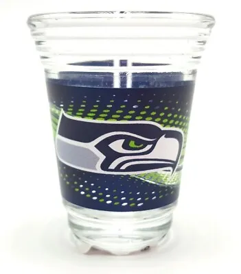 $12.95 • Buy Seattle Seahawks Shot Glass 2 Oz Round NFL Sports Football Fan Metallic Graphics