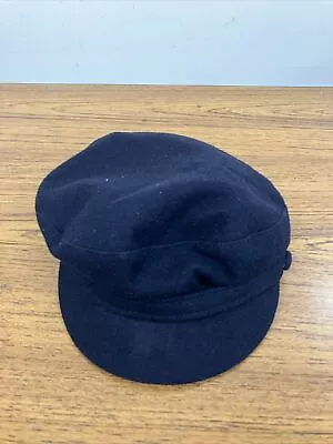 Failsworth Dark Wool Blend Flat Cap - UK Men's Size M • £12.50