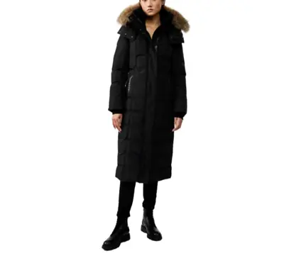 Mackage Jada -R Black Down Fur Trim Puffer Coat Jacket Women's AUTHENTIC NWT! • $575