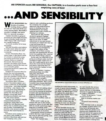 25/7/87PT10 Article & Picture. Captain Sensible • £9