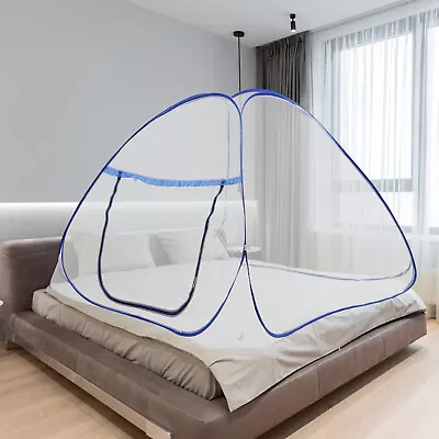 Folding Mosquito Net Zipper Single Door Netting Tent Pop-Up Mosquito Net Tent US • $28.37