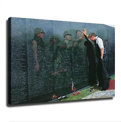 Reflections On The Vietnam War Memorial Wall By Lee Teter Poster Canvas Picture • $19.90