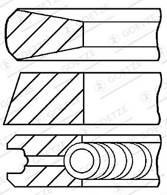 Piston Rings Kit (Single Cylinder) 08-138000-00 Goetze Engine 504049351 Quality • $44.46