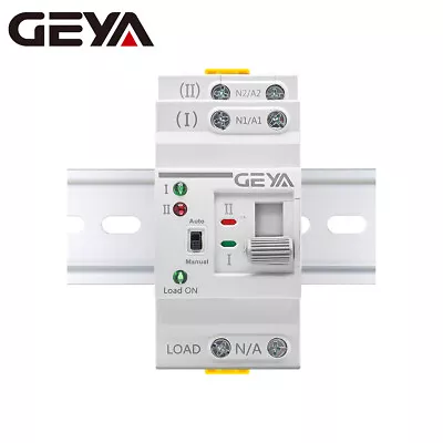 GEYA Mini Dual Power Automatic Transfer Switch Grid To Alternator 2P 63A 110V • $27.26