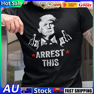 $16.59 • Buy Donald Trump 2024 Supporter Arrest This Funny Trump Middle Finger Political Tee