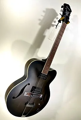 Ibanez Artcore AF55 Hollowbody Electric Guitar Transparent Black - Pro Setup • $349.99