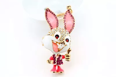 Bunny Rabbit Fashion Keychain Rhinestone Crystal Charm Cute Animal Gift E25 • $4.99