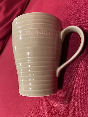 $7.99 • Buy STARBUCKS Olive Avocado Green 2009 Ribbed Design House Stockholm Mug Coffee Cup