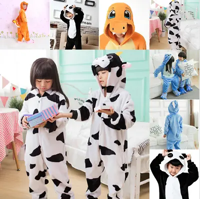 Kid Xmas Pajamas Kigurumi Unisex Cosplay Animal Costume Child Onesie6A Nightwear • £16.99