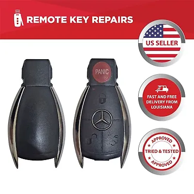 Mercedes-Benz A CLASS Key Fob Case Shell Replacement | 4-Button Chrome Remote • $14