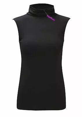 £4.95 • Buy Sleeveless Turtle Polo Neck Top Women Ladies Plain Roll Neck Top Jumper Uk