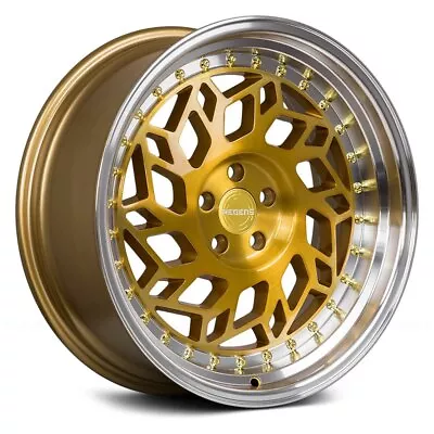 F1R R32 Wheels 18x8.5 (40 5x112 66.56) Gold Rims Set Of 4 • $920
