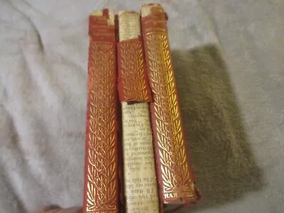 Lot Of 3 Antique Mark Twain Limp Leather Books Tom Sawyer Following Equator 1-2 • $2.99