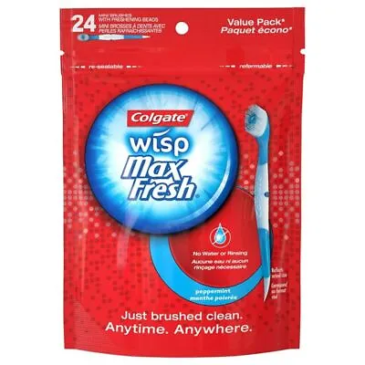 Colgate Wisp Max Fresh Peppermint 24 Count Pack Mini Brushes • $14.95
