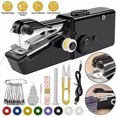 DIY Mini Sewing Machine Electric Stitch Portable Hand Cordless Travel Household • $15.98