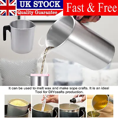 £16.59 • Buy 3L Wax Melting Pot Pouring Pitcher Jug Large Aluminium Pot Candle Soap Making