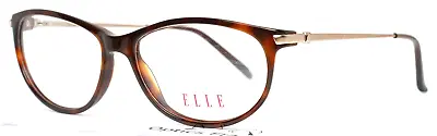ELLE EL13358 TT Tortoise Womens Semi Cat Eye Full Rim Eyeglasses 52-15-135 B:36 • $19.99