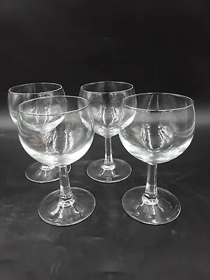 Set 4 Vintage France Clear Crystal Brandy Cognac Snifter Stemware Glasses 4.5   • $27