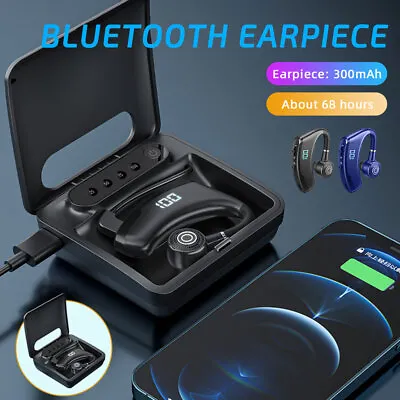 £11.99 • Buy Wireless Headset Bluetooth 5.2 Earpiece Headphones Car Earbud Noise Reduction