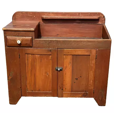 1800s Pennsylvania Dry Sink Cabinet Patina Drawer Cupboard Old Surface • $675