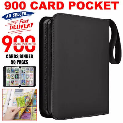 900 Pockets Cards Album Holder For Binder Album Book Game Card Collectors Bags • $25.85