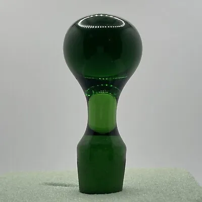 Green Glass MCM Cruet Decanter Bottle Stopper Only Replacement • $15