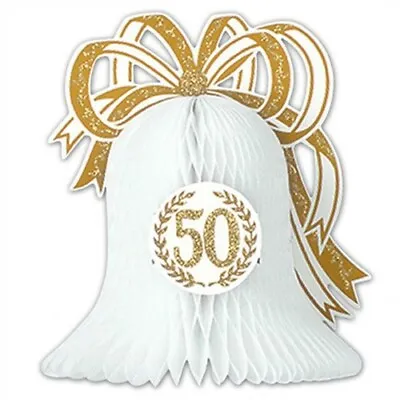 50th Anniversary Tissue Bell Centerpiece Anniversary Party Supplies Decoration • $6.39