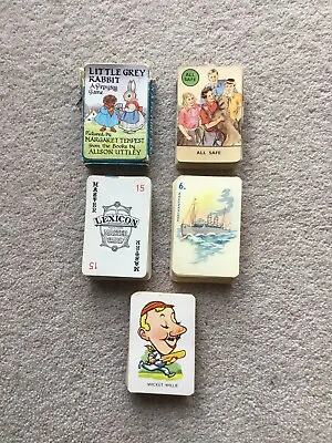 Vintage Card Games Convoy Famous Five Little Grey Rabbit Lexicon Snap • £25