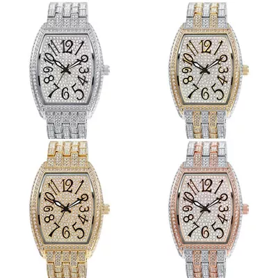 42mm Montres Carlo Modern Full Stones Fashion Luxury Women Dress Bracelet Watch • $26.10