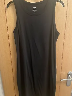 £19 • Buy Levi’s Black Cotton Dress Ladies Size Medium