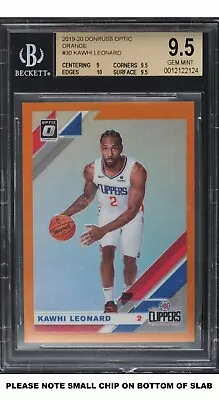 2019 Donruss Optic Orange Kawhi Leonard 111/199 #30 Bgs 9.5 Gem Mint • $45