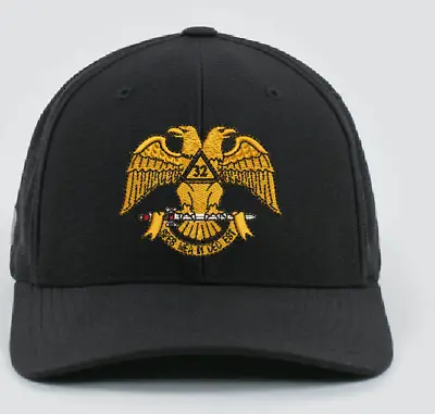 Masonic Baseball Cap Scottish Rite Black Hat With 32nd Degree ADJUSTABLE • $19.99