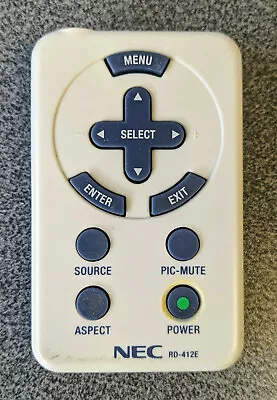 NEC RD-412E REMOTE CONTROL - For VT SERIES PROJECTORS  • £5.99