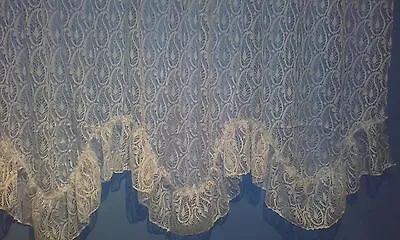 £3 • Buy Paisley Flounce,semi- Jacquard Lace Swag Net Curtain Sold By The Metre,not Swag!
