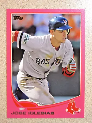 2013 Topps Series 2 #432 Jose Iglesias Mothers Day Pink 03/50 Boston Red Sox • $4.99