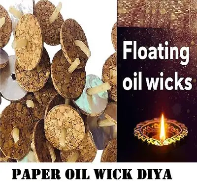 Floating Candles For Puja &Home Decor  Floating Oil Wicks (Pack Of 100 Diya ) • $9.54