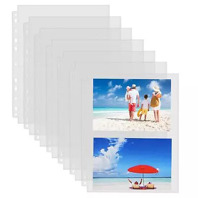 30 Pack 5X7  Photo Album Refill Pages For 3 Ring BinderUltra-Clear Photo Slee • $11.18