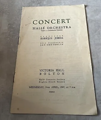 Halle Orchestra - Victoria Hall Bolton - 1947 (E18) • £9.99