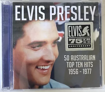 ELVIS PRESLEY  50 Australian Top Ten Hits (1956-1977)  Rare 2010 50Trk 2CD • $10