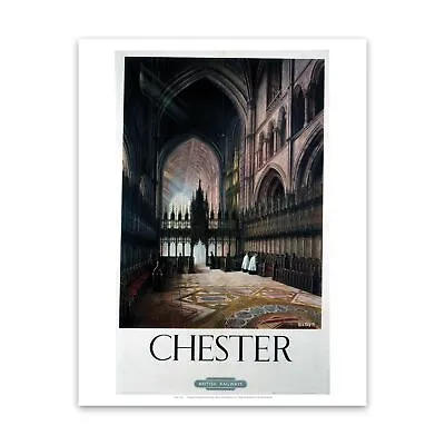 £9.99 • Buy Chester Cathedral 28x35cm Art Print By Vintage Railway Posters